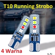 T10 RGB jelly LED lights 4 colors flash mode contents 2 pairs