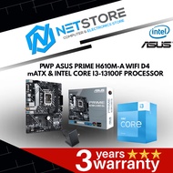 PWP ASUS PRIME H610M-A WIFI D4 mATX & INTEL CORE I3-13100F PROCESSOR