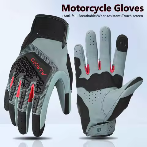 CE Certified Motorcycle Gloves Mesh Textile Ventilated Motorbike Adventure Touring Gloves Motocross 