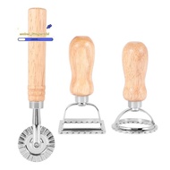 3PCS Ravioli Pasta Cutter Set, Ravioli Stamp Maker with Wooden Handle Ravioli Cutter Ravioli Maker f