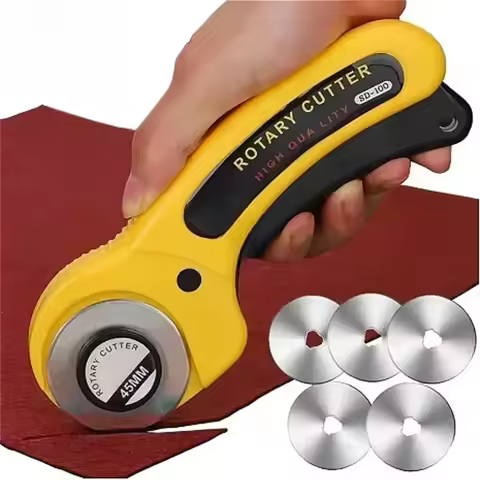 Sewing Rotary Cutter Kit 45mm Rotary Cutter Cutting Mat Patchwork Ruler Precision Knife for Sewing Q