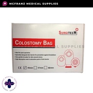 Surgitech Colostomy Bag (Sold per Box/10pcs) Sizes: 45mm 57mm 60mm 70mm