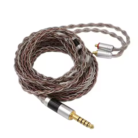 Tripowin C8 Silver Copper Foil Mixed Braided Earphone Replacement Cable IEM Upgrade Cable Tinsel Sil