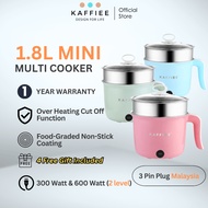 KAFFIEE 1.8L Multi Cooker Electric Mini Cooker Pot Periuk Kukus Elektrik Mini Serbaguna Student Port
