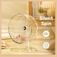hamster Running Wheel Pet Toy Sports Wheel Hamster Toy Silent Transparent Small Pet Hamster Accessor