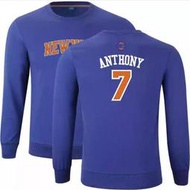 💥甜瓜Carmelo Anthony安東尼長袖棉T恤上衛衣💥NBA尼克隊Adidas愛迪達運動籃球衣服大學T男647