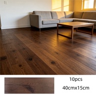 10 pcs 15x40cm wood grain PVC floor tiles self-adhesive wear-resistant flooring suitable for bedroom
