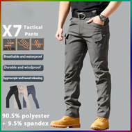 【Buy 1 Get 1 Free】 IX7 Tactical Pants Mens Quick-Drying  Waterproof Cargo Trousers Outdoor Multi Poc