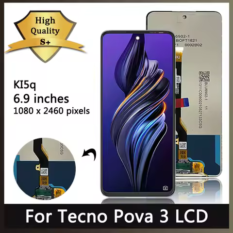 6.9"Inch AAA For Tecno Pova 3 LF7n LCD Display Touch Panel Screen Digitizer Assembly For Tecno Pova3