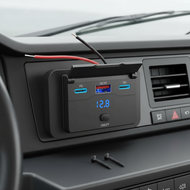 12V 18W QC & 30W PD USB-C Fast Charging Car Socket – Waterproof Phone Power Adapter Outlet