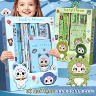 School Supplies Set 7 Lovely CartoonPieces for Children - School Supplies Gift Set