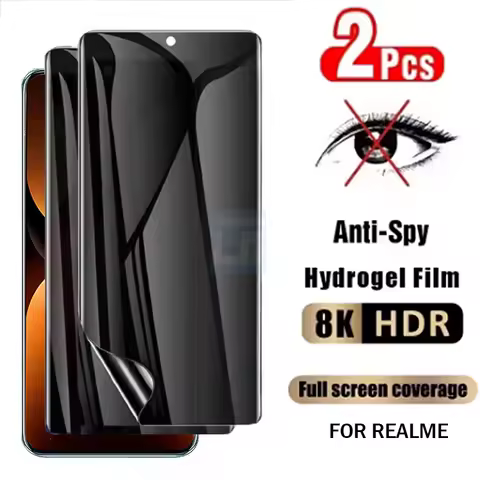 1-2pcs Full Curved Anti-Spy Hydrogel Film for Realme GT 7 Pro GT 6 6T Screen Protector for Realme GT