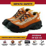 HITAM Palapa Shoes Vantel Septu Safety Shoes Hipzo M52 M 52 Vantel Safty Vanteli Septi Men Women Girls Sport Sporty Iron Toe Jogger Joger Ori Original 100% Waterproof Anti Slip Boots Leather Boots Project Mountain Mine Fashion Casual Black Brown Men's Sho