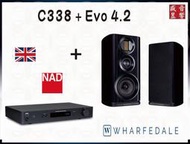 限量三套 - NAD C338 藍芽數位綜合擴大機 + Wharfedale EVO 4.2 喇叭『公司貨』 