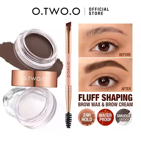 O.TWO.O Eyebrow Pomade Brow Gel Wax 2 IN 1 Waterproof Long Lasting Creamy Texture Eye Brow Tint Enha