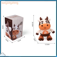 7THElectric Dancing Cattle Toy Movable with Music Light Noisy Cattle Toys Plastic Glowing Cattle Dol