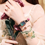 Ladies Watch Temperament Ladies Student Watch Female Watch Small Square Small Green Watch