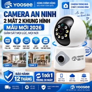 Yoosee Camera 2 EYES VIEW 2 SCREEN at the same time, rotate 360 degrees - color night vision, 2-way 