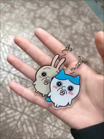 Chiikawa Bangbang and Yuzhi Funny Cartoon Keychain Acrylic Bag Hanging Ornaments To Give Gifts To Be