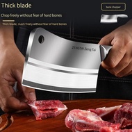 (SG Stock) Stainless steel meat cleaver Kitchen knife Bone chopping knife Chef's knife