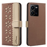 สำหรับ Vivo Y35 Y22 Y22S Y27 Y36 Y03 Y18 Y29 Y39 Y33T Y33S Y21T Y21S Y21หญ้าโชคดีที่มีแม่เหล็กปลอกเค