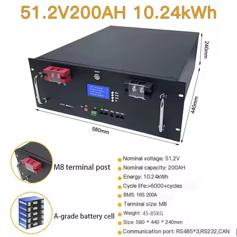 New 48V 100ah LifePO4 battery Built-in BMS 5kWh CAN/RS485 Communication Protocol 48V 200ah 300ah 10k