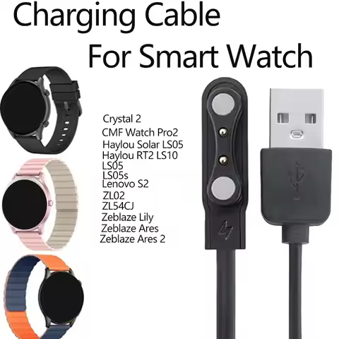 Charger For Lenovo S2/Ticwatch GTX/Haylou LS05/RT(LS05S)/RT2(LS10)/RS4(LS12) smartwatch Charging Acc