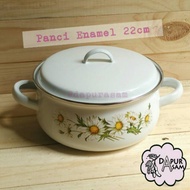 22cm Enamel Oven Pan with Lid Souce Pan Dutch Oven