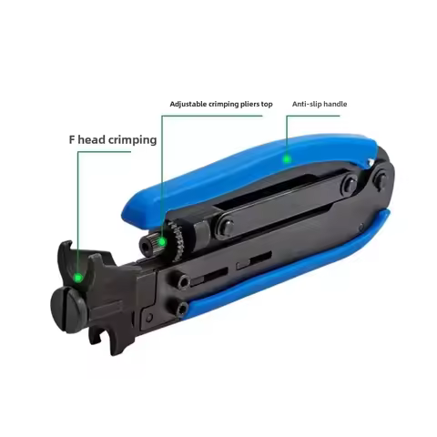 RG6/11 Coaxial Cable F-Head Crimping Pliers Wire Stripping Pliers, Network Tools Wire Stripper Netwo