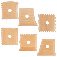 6 Pcs Pottery Foot Shaper Tools Beech Wood Pottery Ribs Portable Pottery Trimming Tools for Smoothin