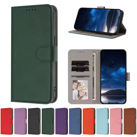 Flip Leather Wallet Case For Realme 14 13 Pro Plus P3 Ultra Note 60 50 C75 C71 C67 C65 C63 C61 C53 C