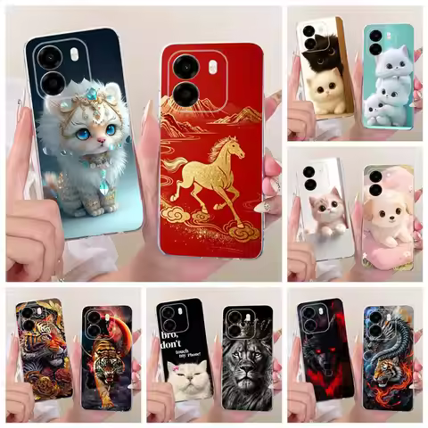 6.61" For Honor X6e Case LAB-LX2 Cute Cartoon Cool Animals Printed Soft Silicone Cover For Honor X6e