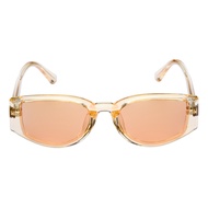 Marco Spade F8816C2 Retro Rectangular Sunglasses for Women and Men Acetate Frame (Clear Flamingo Pin