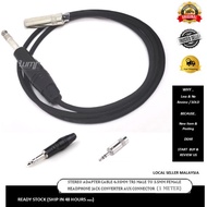 1/4 inch to 3.5mm Stereo Adapter Cable 6.35mm TRS Male to 3.5mm Female Quarter Inch Headphone Jack C