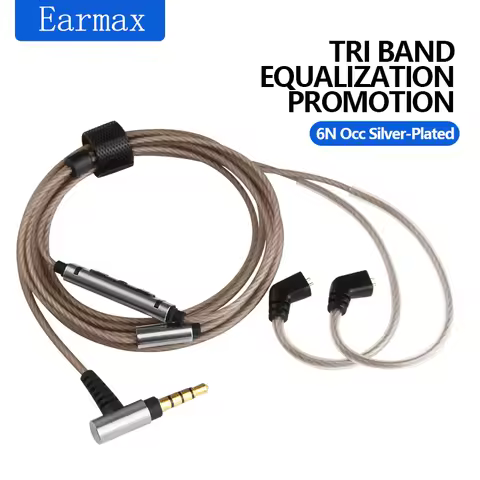 For STM ST1 V90S VX BA5 TINHIFI CA16 C10PRO T1PLUS TRN BA8 Replaceable Silver Plated Headphone Cable
