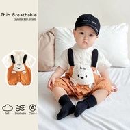 Baby Summer New Clothes Boys and Girls Short-sleeved Bodysuit 0-28 Months Thin Splicing Super Cute C