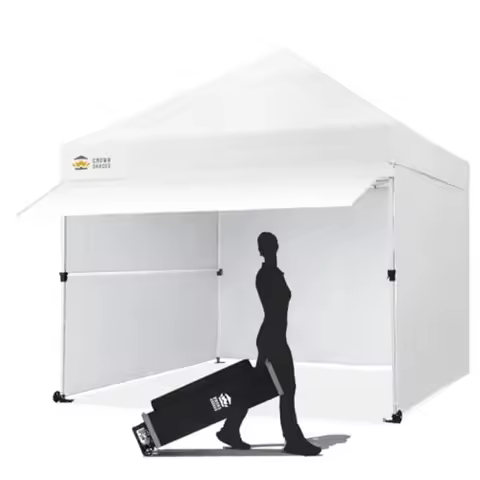 10x10 Pop Up Canopy Tent with Canopy Awningand4 Sidewalls