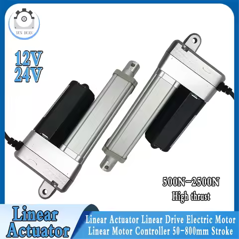 Linear Actuator 12V 24V High Thrust 2500N 2200N 1800N 1200N 500N Linear Actuator Motor 50-800mm Stro