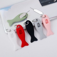 SBT31 Smartphone Fish Shape Removal Card Pin Pin Holder Mobile Phone Pin Ejecting Phone Key Tool Eject Pin with Case Sim Card Pin Tray Sim Card Tray Ejector