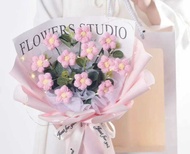 bó hoa len thủ công 9 bông xinh xắn mang ý nghĩa vĩnh cửu