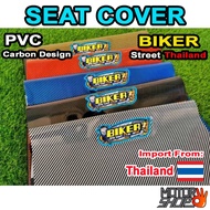 BIKER STREET SEAT COVER YAMAHA Y15 Y15Z Y15ZR HONDA RS150 EX5 SRL115 LC135 UNIVERSAL PVC CHROME THAILAND FIBER DESIGN