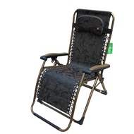 W-8&amp; DA4KWidened Recliner Folding Lunch Break Chair Office Lunch Bed Summer Cool Leisure Beach Chair for the Elderly Hom