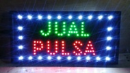 Lampu LED Jual Pulsa Terang Jelas Menarik Pembeli Tinggal Colok Listrik Hemat Energi Praktis Siap Pa