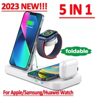 30W 4 in 1 Fast Wireless Charger Stand Foldable Charging Station For Apple Watch Samsung Huawei iPhone 14 13 12 Pro Max AirPods