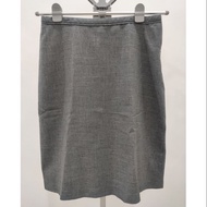 Grey linen work skirt