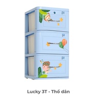 [HỎA TỐC HCM] Tủ nhựa Lucky 3 tầng QUI PHÚC nhỏ gọn tiện lợi phù hợp mọi không gian dễ lắp ráp