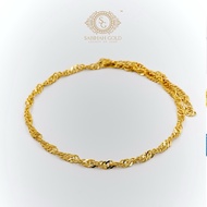 SABIHAHGOLD Anklet 916/22K Original Gold GAK0000022