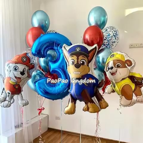 PAW Patrol Balloons Latex Balloons Number Balls PAW Patrol Kids Birthday Baby Shower Party Decoratio