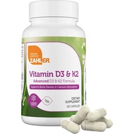 Zahler Vitamin D3 5000 IU K2 - Formula Vitamin D3 K2 Termaju - Ketumpatan Tulang & Penyerapan Kalsiu