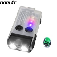 BORUiT V20 Keychain EDC LED Flashlight Type-C Rechargeable Torch Work Light with Clip Camping Hiking